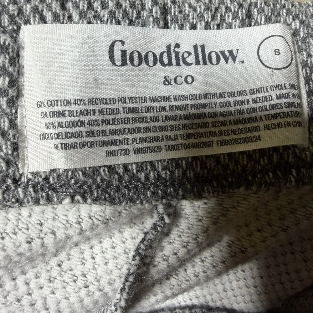 Goodfellow & Co Men's S Gray Textured Knit Lounge Pants Drawstring Straight Leg